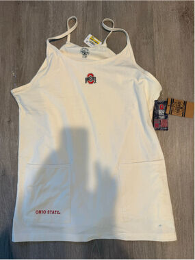 Women's Rivalry Threads Ohio State Camisole, Size M, Beige and Red